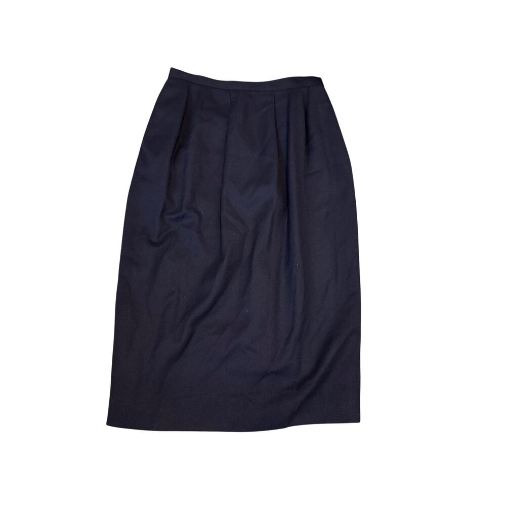 Vintage Talbots 100% Wool Navy Blue Blazer & Pencil Skirt Suit Set Size 10 USA - Picture 8 of 11